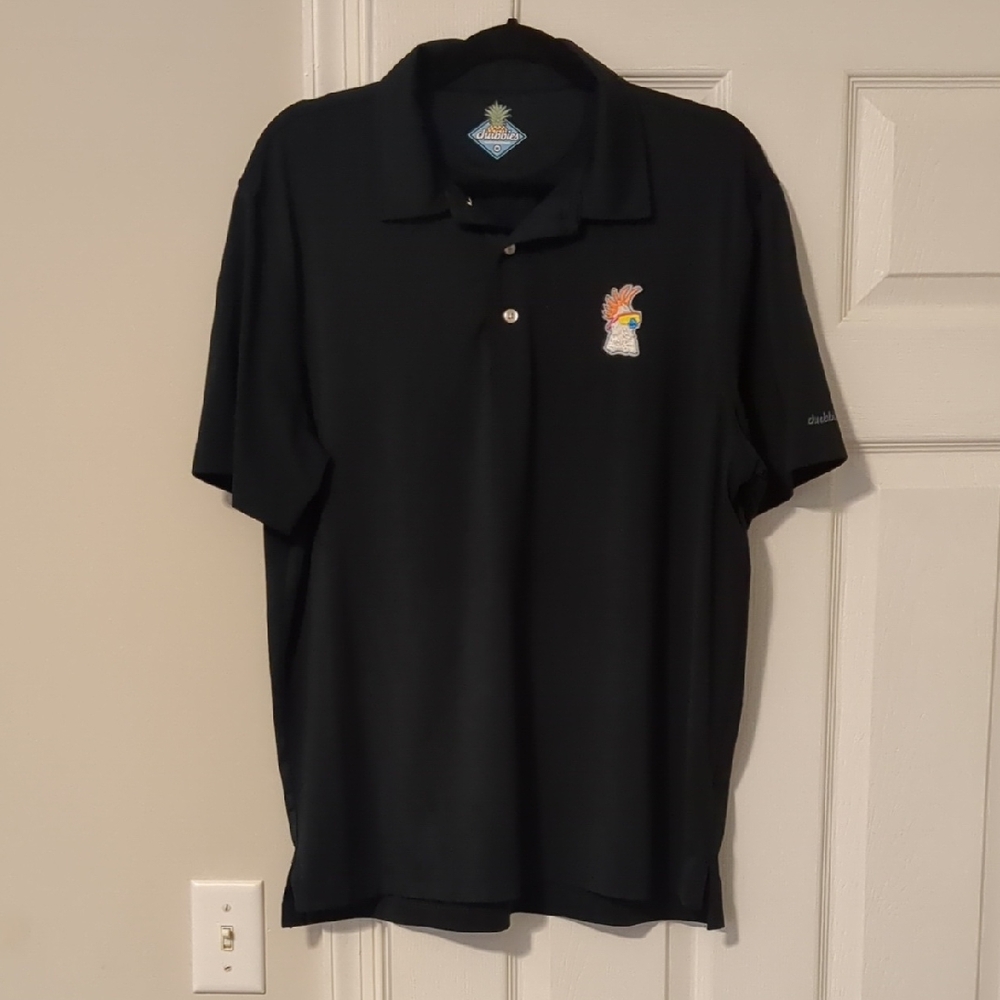 Chubbies Black Stretch Polo with Cockatoo - Medium